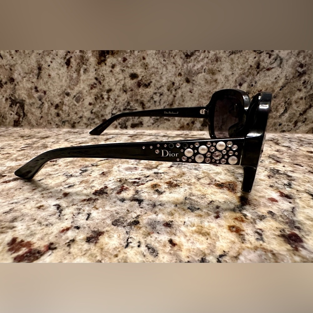 Dior Brilliance F Crystal Pearl Black Sunglasses Dior BrillanceF RARE - Picture 5 of 8